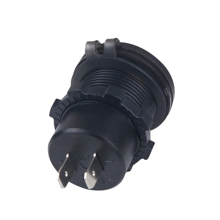 Charger Socket 12V 24V Quick Charge QC 3.0 Voltmeter on OFF Button Switch Double Car USB Port QC3.0