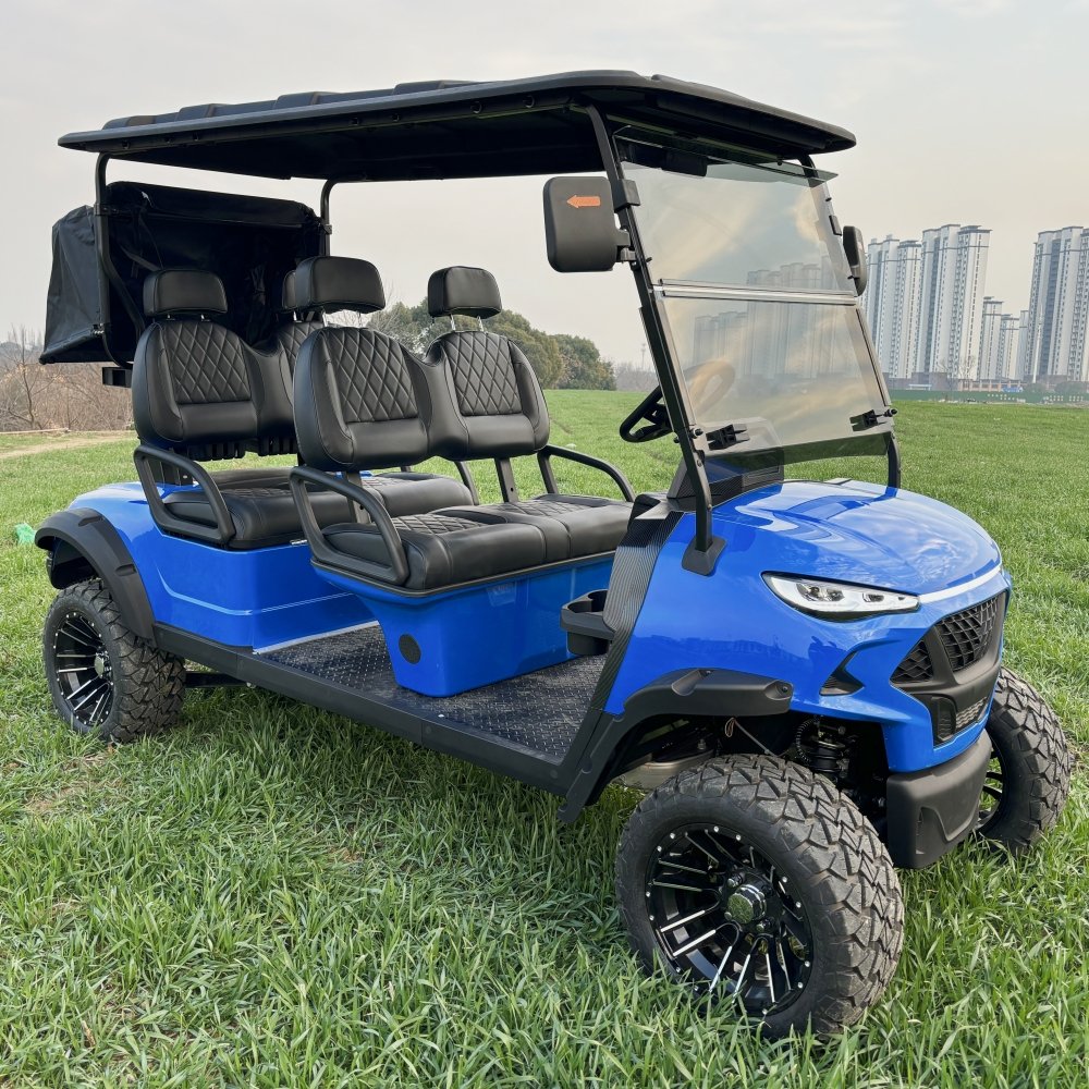 2023 New Model Style Factory 4 Seat Sightseeing Bus Club Cart Electric Golf Buggy Hunting Carts