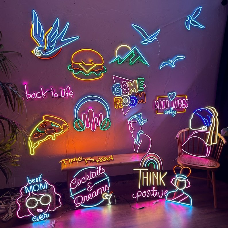 Dropshipping Free Design Custom Led Neon Light Name Logo Neon Sign Custom Drop Shipping for Bedroom Birthday Party Home