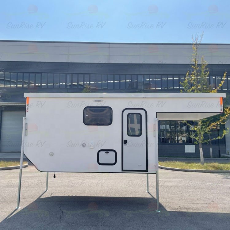 SUNRISE RV Overland Tacoma Flatbed Truck Camper Shell Ram Pop-Top Slide on Camper Popup Long Bed Truck Camper