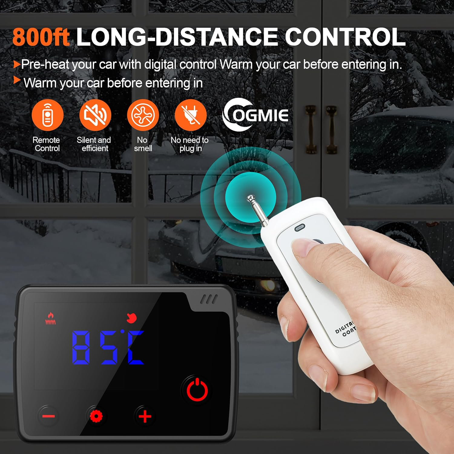 OGMIE New Condition 12V 5KW Diesel Hydronic Parking Water Heater Air Filter Engine Preheating Liquid Heater Cars Buses 24V