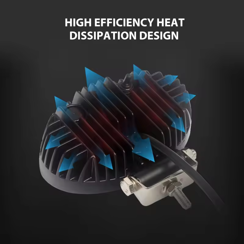 LED Round Work Light for Off-Road Truck Trailer Tractor Led Reversing Light Fire-Truck LED Lamp