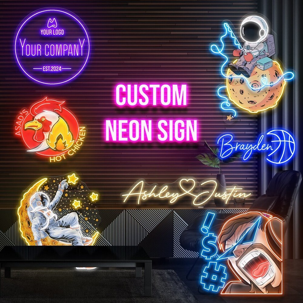 Wholesales Price Electronic Custom Acrylic LED Neon Sign Wall Hanging Advertising Home Party Events Decor Neon Sign