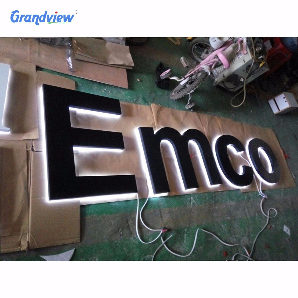 Custom 3d Backlit Light up Led Letter Sign Business 3d logo Custom Sign Letter Outdoor 3d Signage Backlit Letters Led Sign