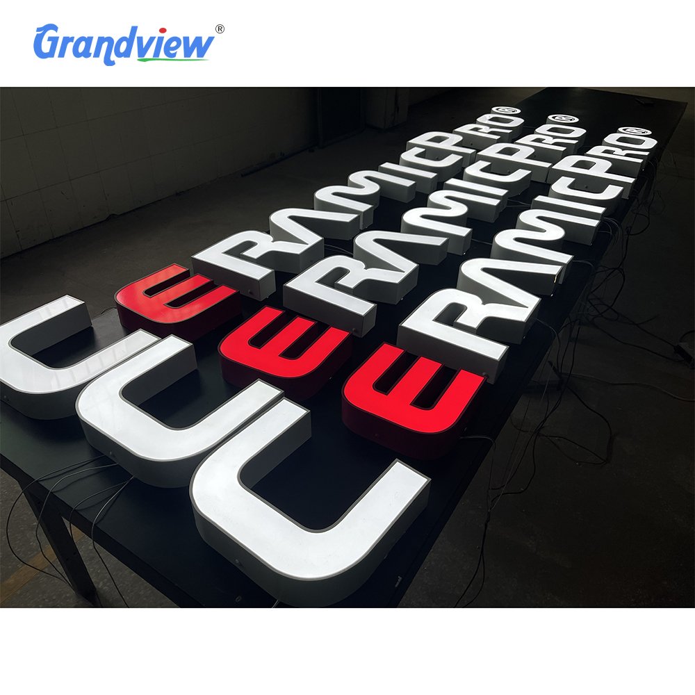 Sign Company logo Led Outside Business Exterior Front Lit Custom Hanging Shop 3d Illuminated logo Signage Building Sign Letter