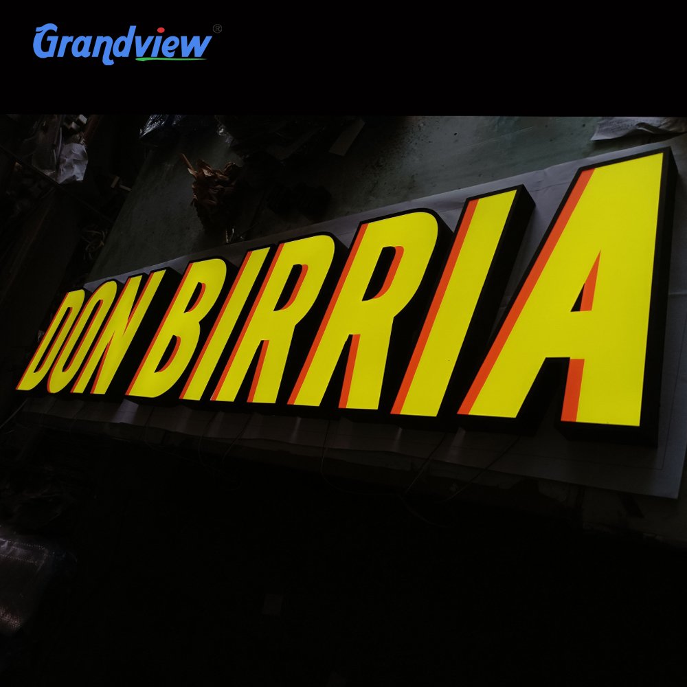 Sign Company logo Led Outside Business Exterior Front Lit Custom Hanging Shop 3d Illuminated logo Signage Building Sign Letter