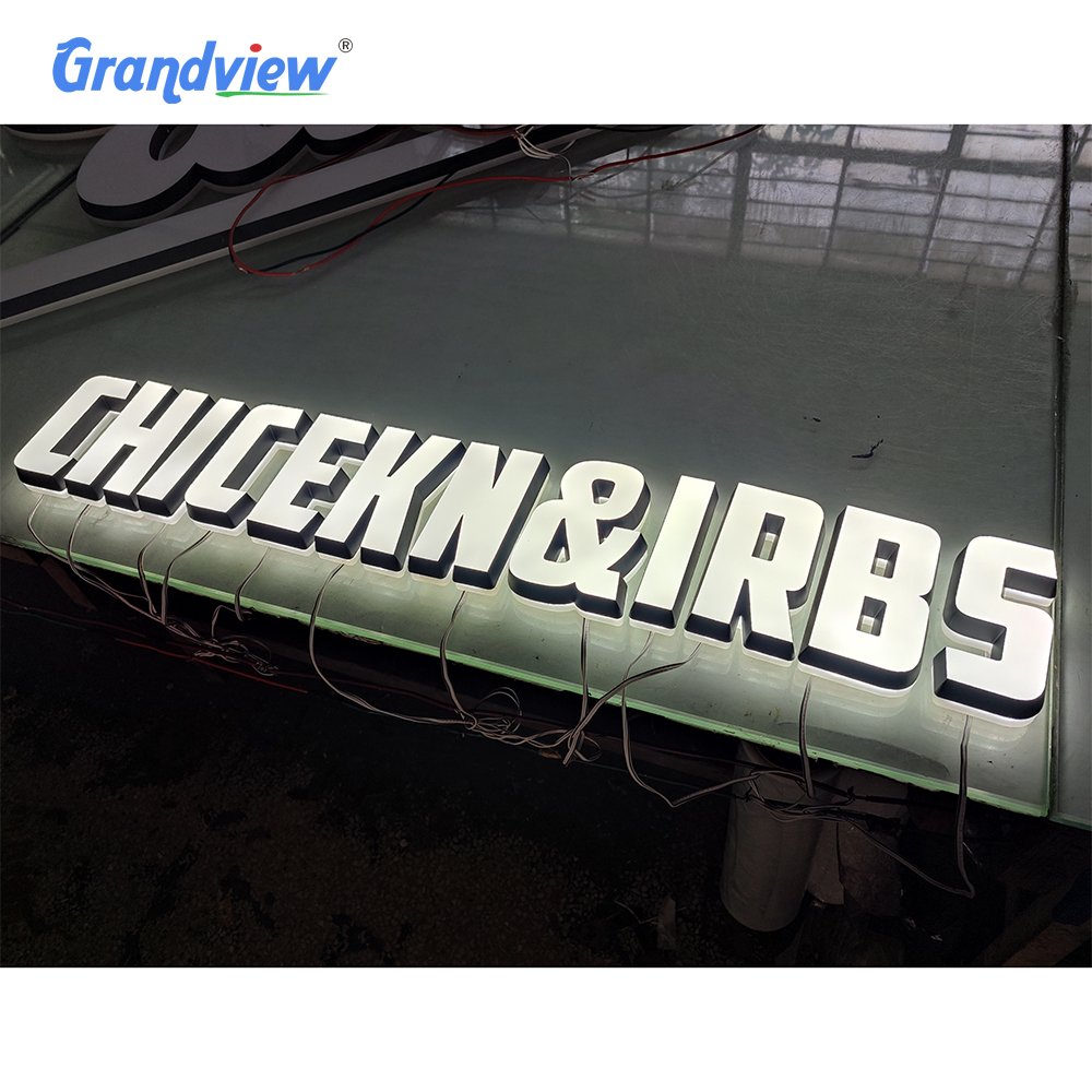 Sign Company logo Led Outside Business Exterior Front Lit Custom Hanging Shop 3d Illuminated logo Signage Building Sign Letter