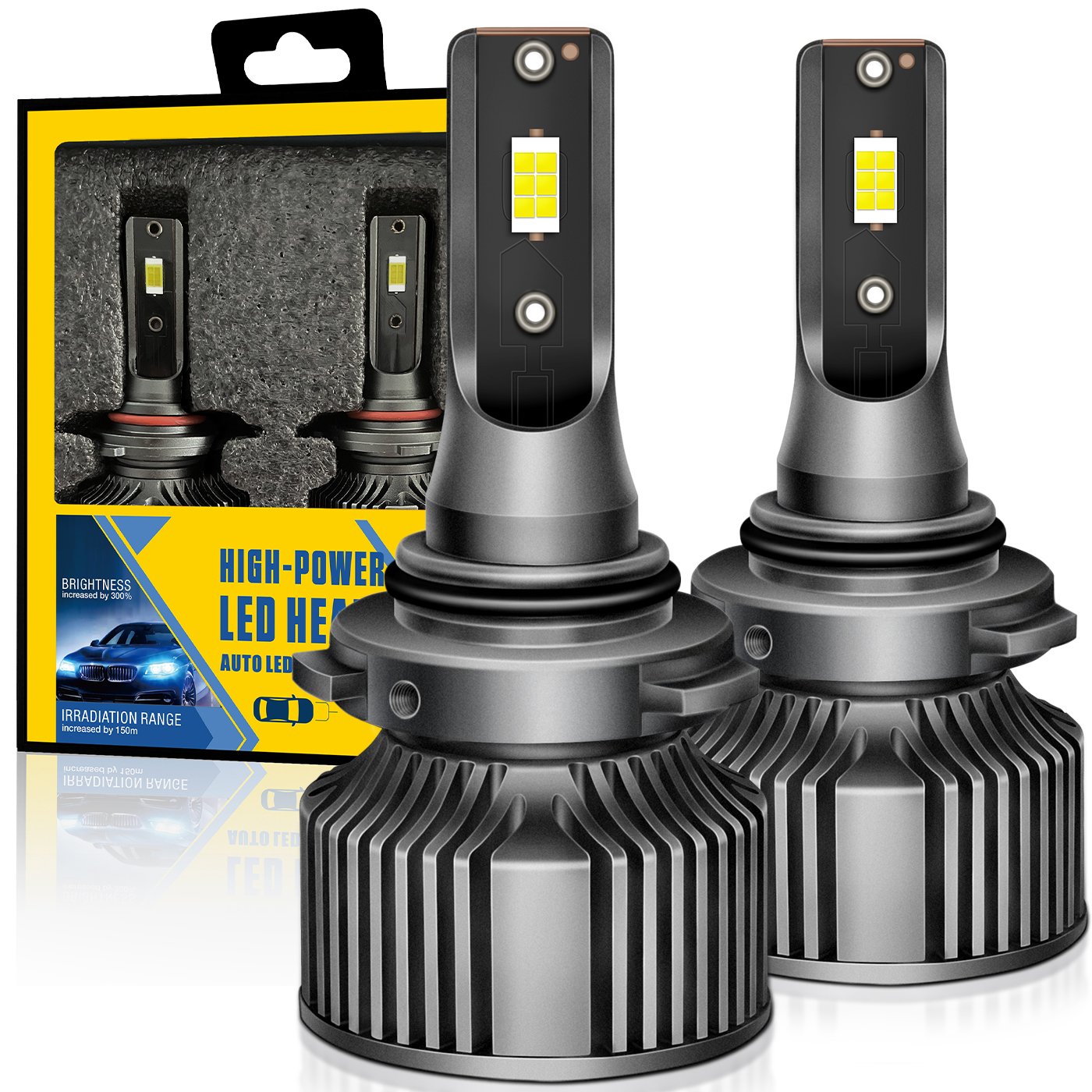 12V 50W Led Car Head Light Auto 9005 9006 9012 H13 H11B Led Headlight Bulb H7 H19 H8 H11 H4 Car Canbus Projector