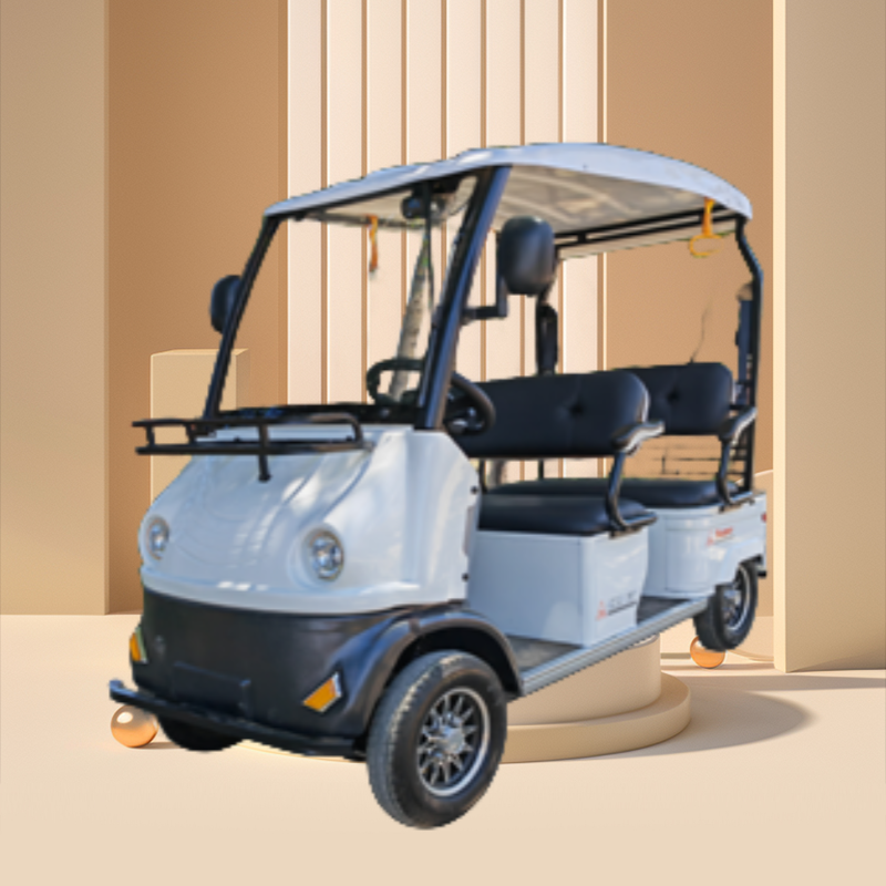 2024 Ultra-Luxury Electric Four-Wheel Two-Seater Tour Bus Integrated Battery Steel Frame Safety Handrails Multi-Person Travel