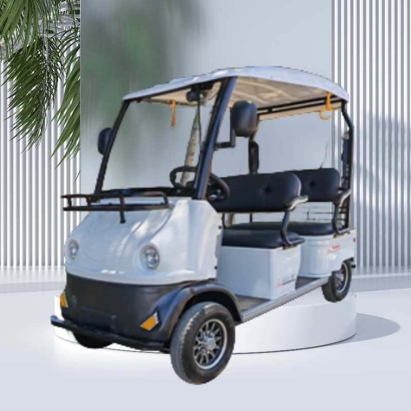 2024 Ultra-Luxury Electric Four-Wheel Two-Seater Tour Bus Integrated Battery Steel Frame Safety Handrails Multi-Person Travel