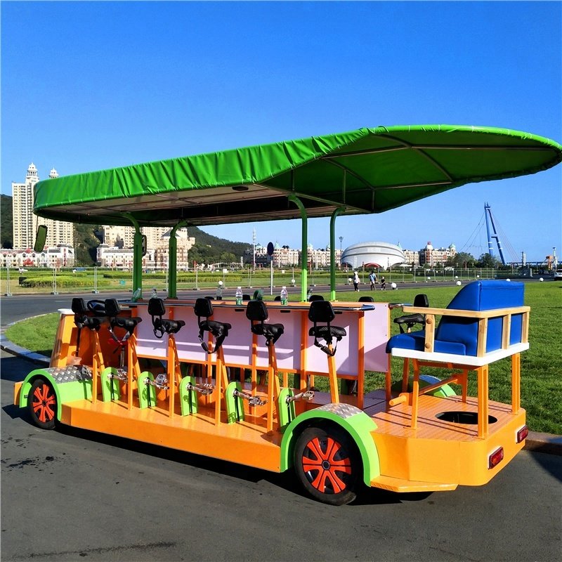 Four Wheel 15 Person Electric China Party Bike Mini Pedal Bus tandem Bike