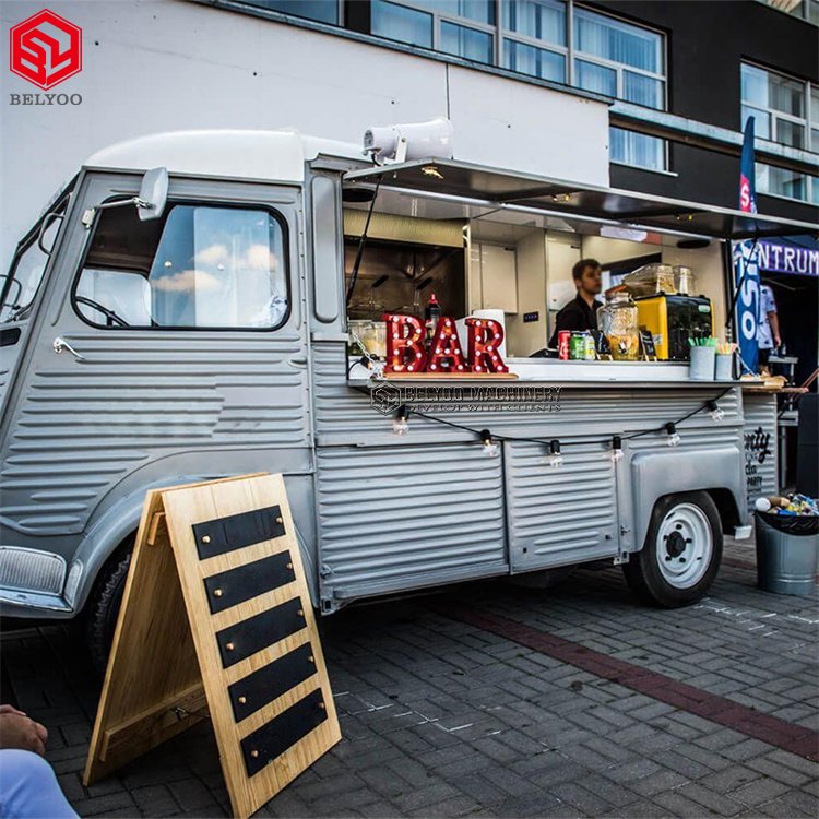 Factory Food Truck With Full Kitchen Mobile Kitchen Coffee Shop Van Electric Hot Dog Food Cart Ice Cream Truck