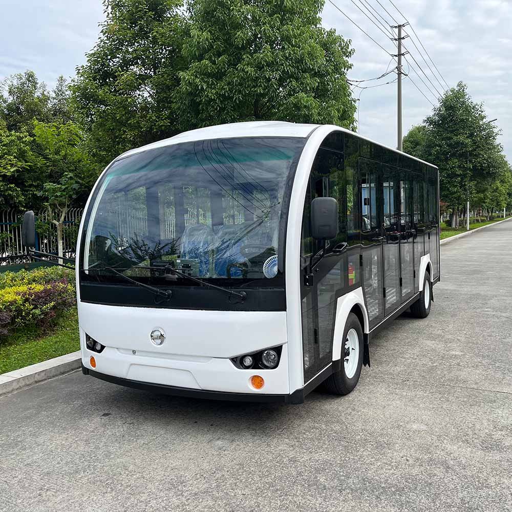 High Quality Enclosed 23 Seater Electric Sightseeing Tour Bus Tourist Sightseeing Bus For Sale