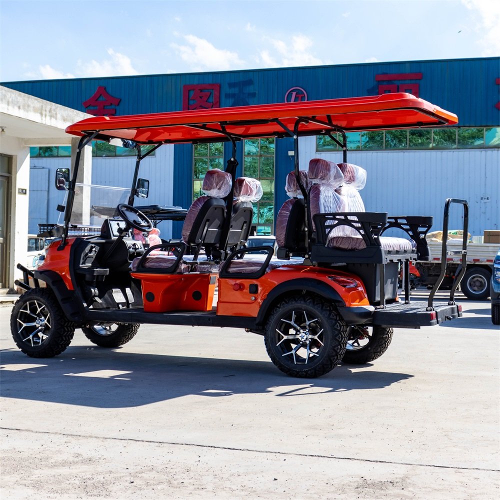 2024 Marshell New 4+2 6 Seater 4 Wheel 48V 72V Lithium Battery Electric Car Bus Hunting Cart