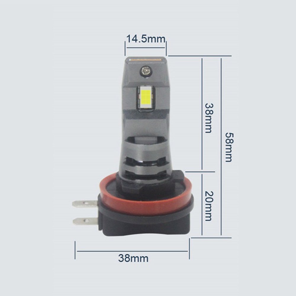 Raych Led Bulb Z1 H11B CSP Chip LED Fog Headlight Halogen 90W 12000LM White Lamp Plug for Car