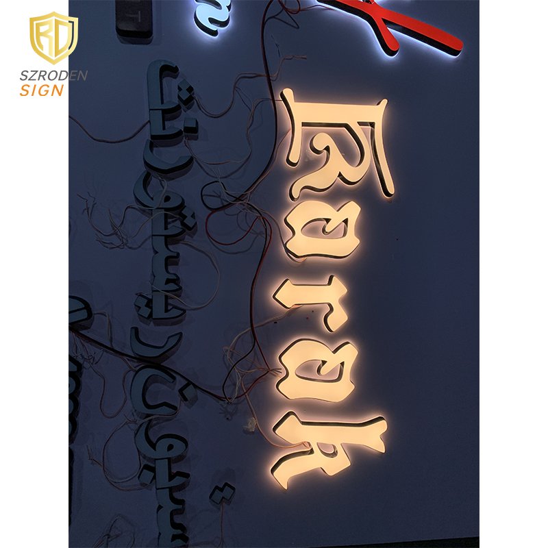 Customized Illuminated Led Letter Sign 3D Letter Store Sign Channel Face Lit Neon Sign