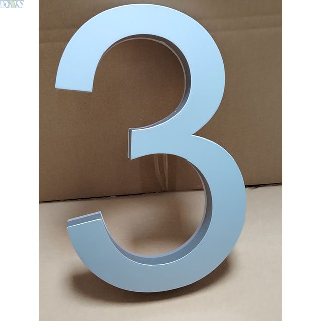 Led Sign Board for Brands Light up 3d Letters House Number Backlit Letters Silver Matte Paint