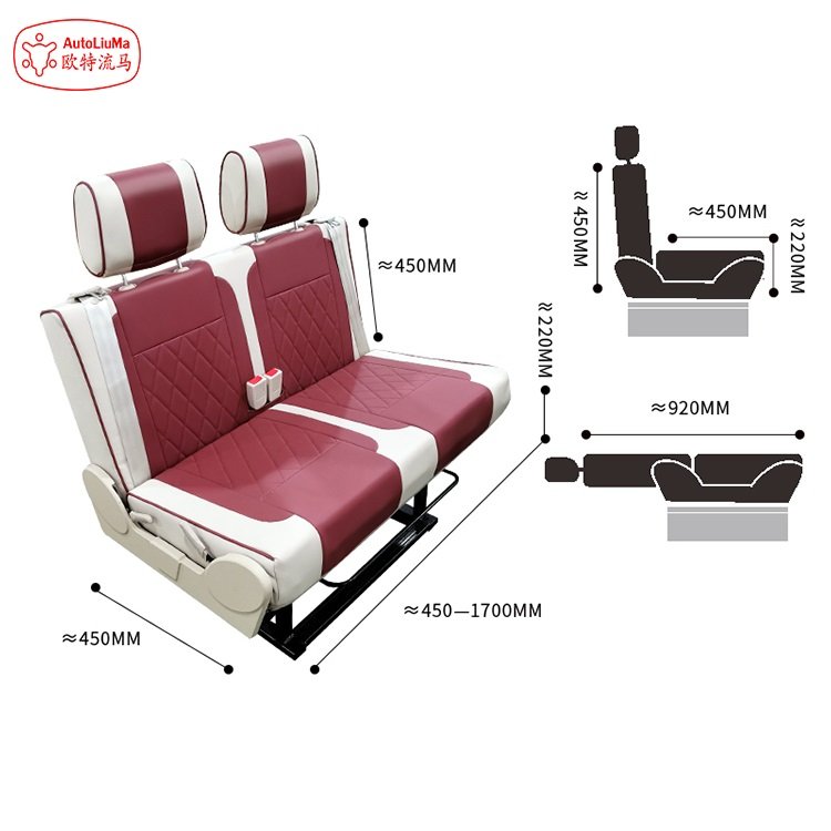 Autoliuma Leather Luxury Comfort Motorhome Seat Bed Car MPV Limousine Van Minibus Campervan Camper Van RV Bed Seat