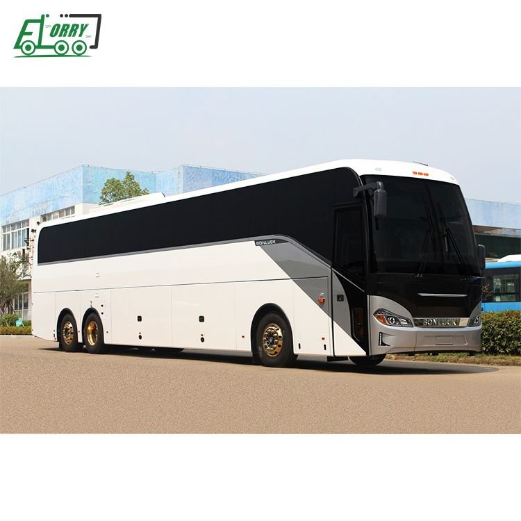 BONLUCK 6x4 Coach Bus 75 Seats 6X4 with Competitive Price Used Luxury Bus Coaster Chinese 3 Wheel Motorcycle Manual Euro 3 > 50
