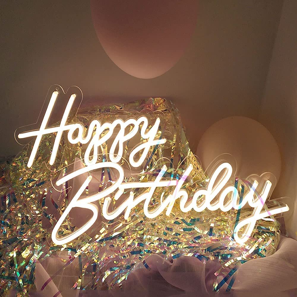 Rebow Dropshipping No MOQ Happy Birthday Neon Sign