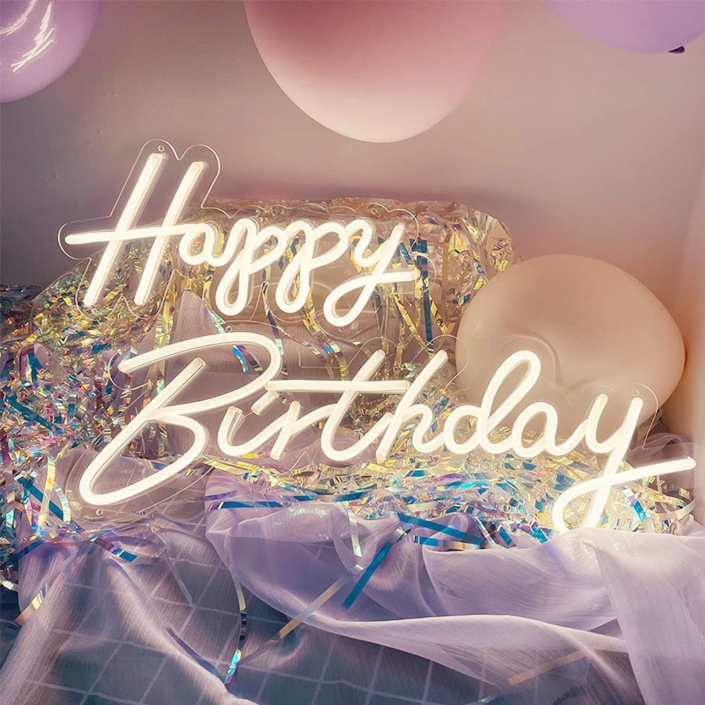 Rebow Dropshipping No MOQ Happy Birthday Neon Sign