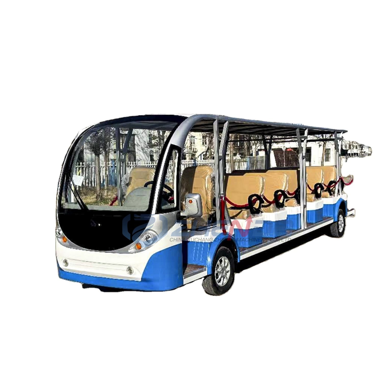 14 Seats Electric Vehicle Sightseeing Bus Car Enclosed Door Sightseeing Electric Car