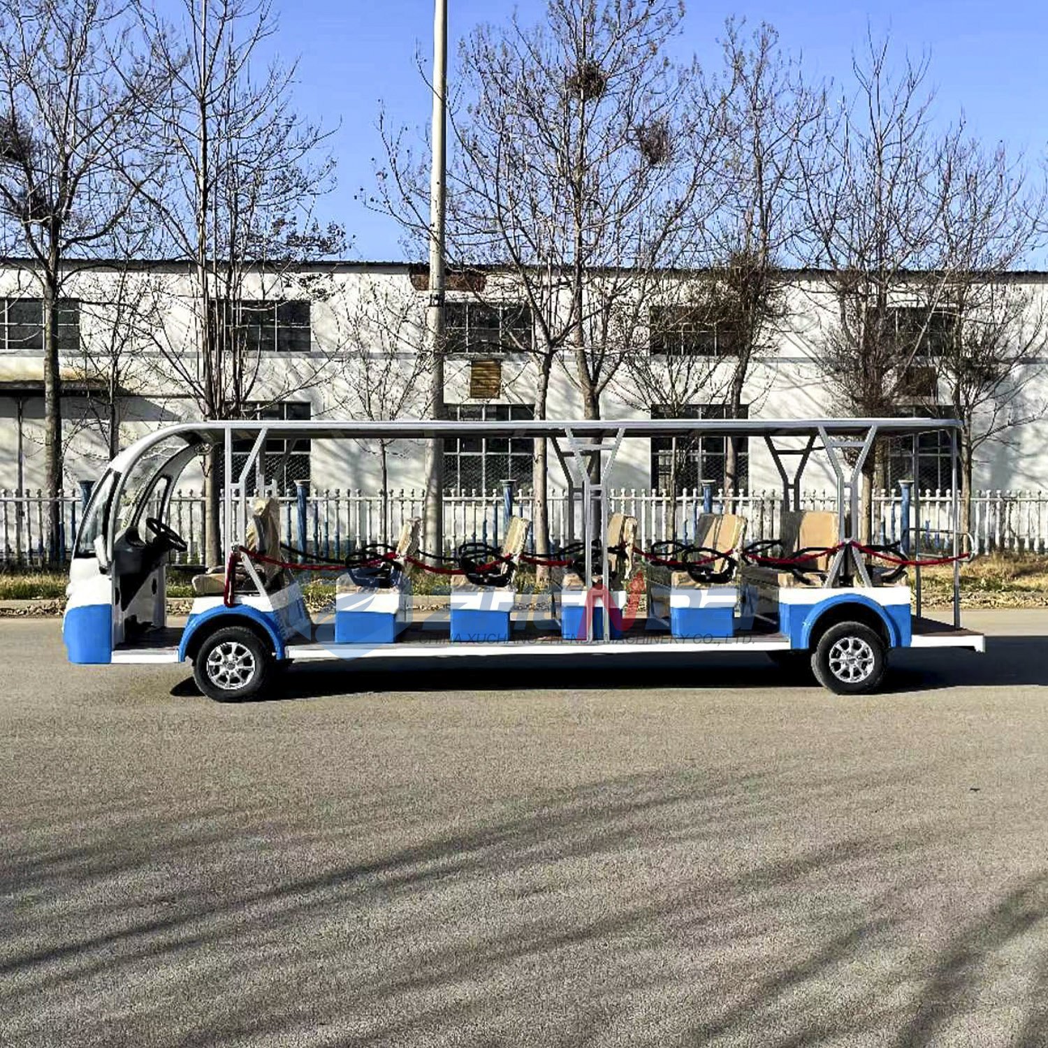 14 Seats Electric Vehicle Sightseeing Bus Car Enclosed Door Sightseeing Electric Car