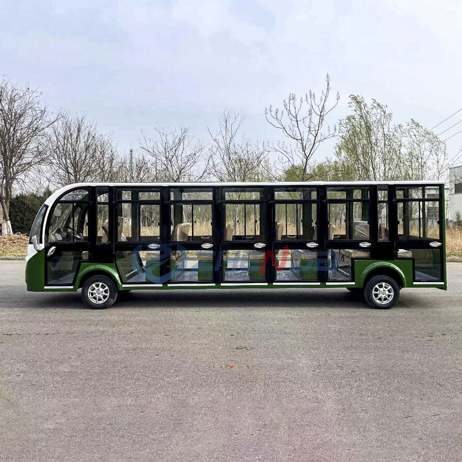 14 Seats Electric Vehicle Sightseeing Bus Car Enclosed Door Sightseeing Electric Car