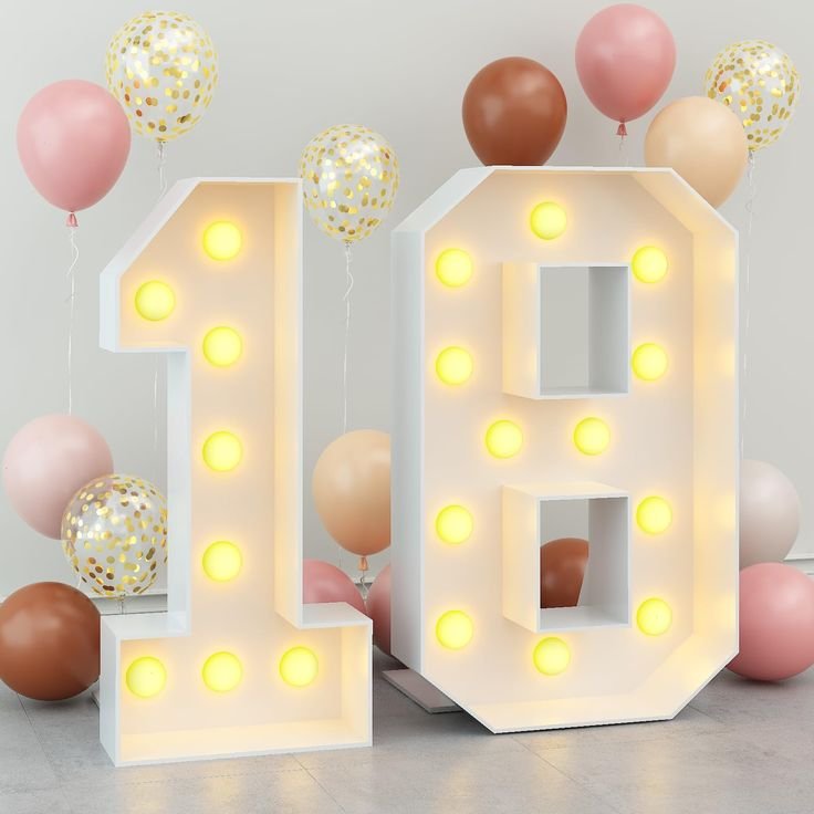 LED Letter Lights 26 Alphabet Light up Marquee Number Letters Sign for Wedding Birthday Party Battery Powered Christmas