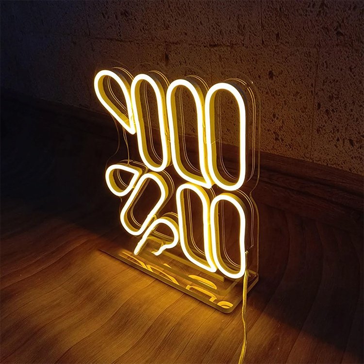 Free Standing Table Neon Lamp Custom Wedding Table Neon Sign Reception Table Business Sign Kids Toy with Holder Stand