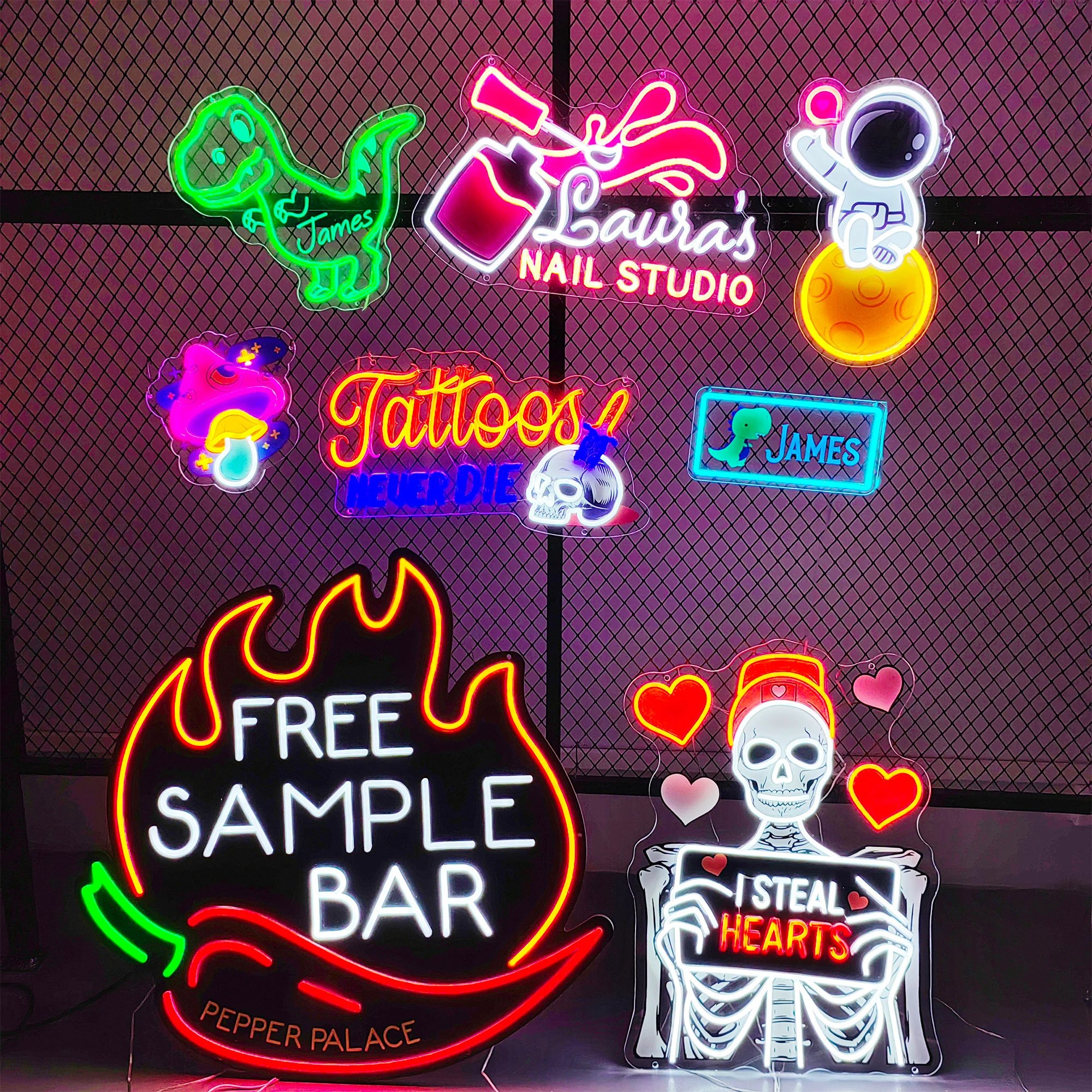 Drop Shipping Custom Logo Neon Sign Wall Decor UV Print Neon Light for Wall Decor Restaurant bar Sign Home Part Led Signs