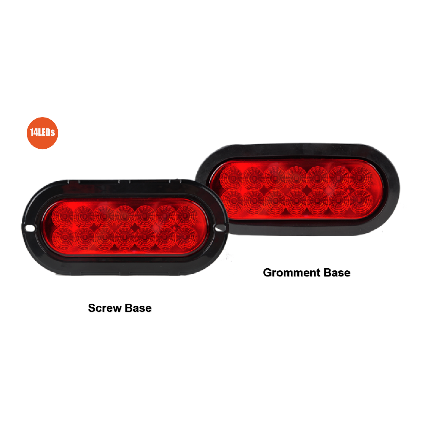 DC10V-30V Waterproof IP65 Screw Base Multi Function Off-Road Vehicle Hazard Warning 6 Inch Round LED Truck Light Trailer Light