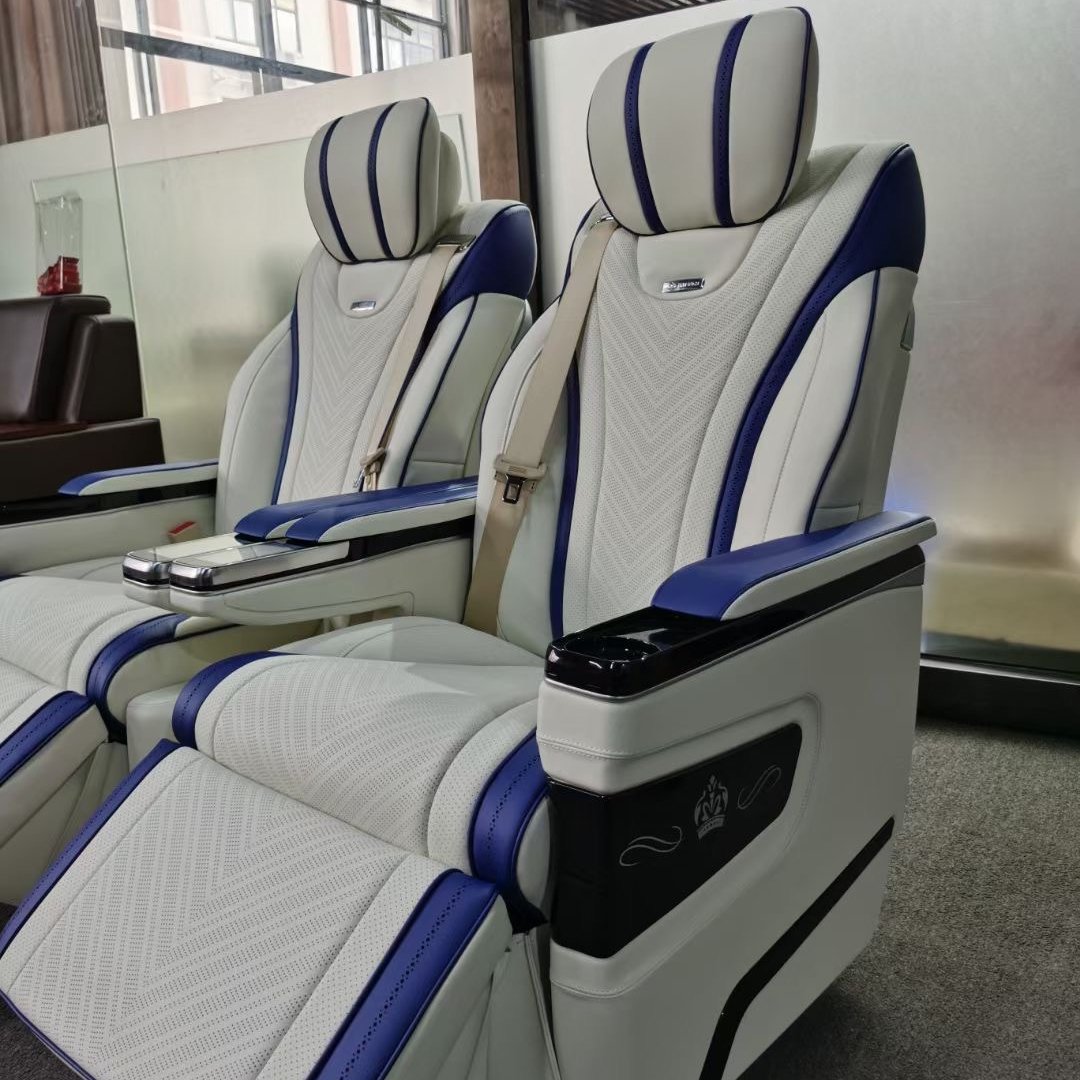 2022 Latest Design Factory Luxury Seats for Van Electric Footrest Van Seating for MINI BUS Luxury Van VIP