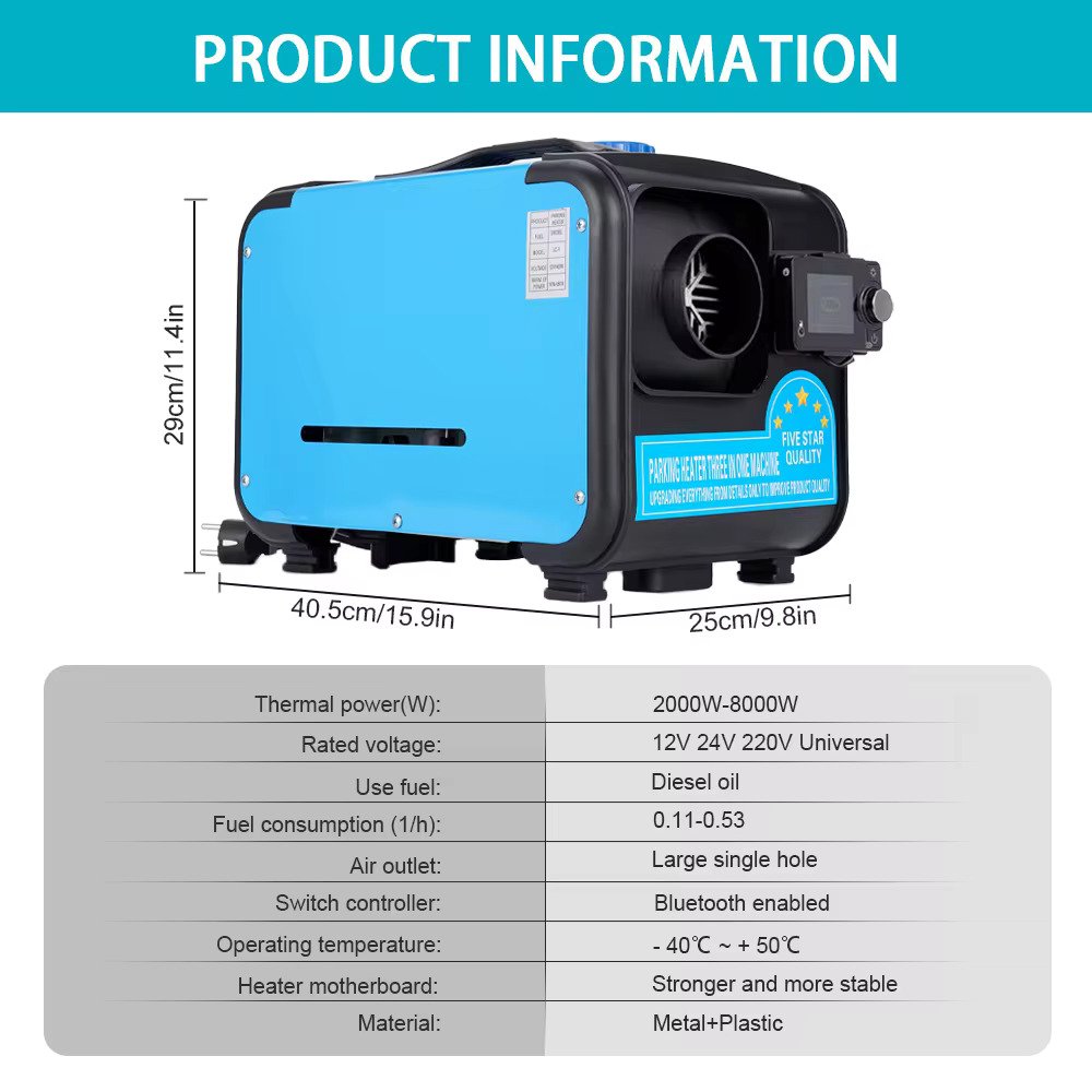 OGMIE High Quality Portable 5KW 12V/24V Diesel Truck Parking Heater Webasto Ac Bus & Car Model New Condition