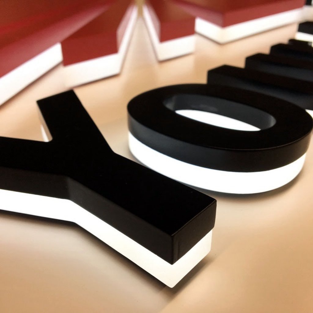 Winbo Custom Led Backlit Letters Stainless Steel Letter Business Sign 3d Led Sign Light Aluminium Channel Letter for Shop