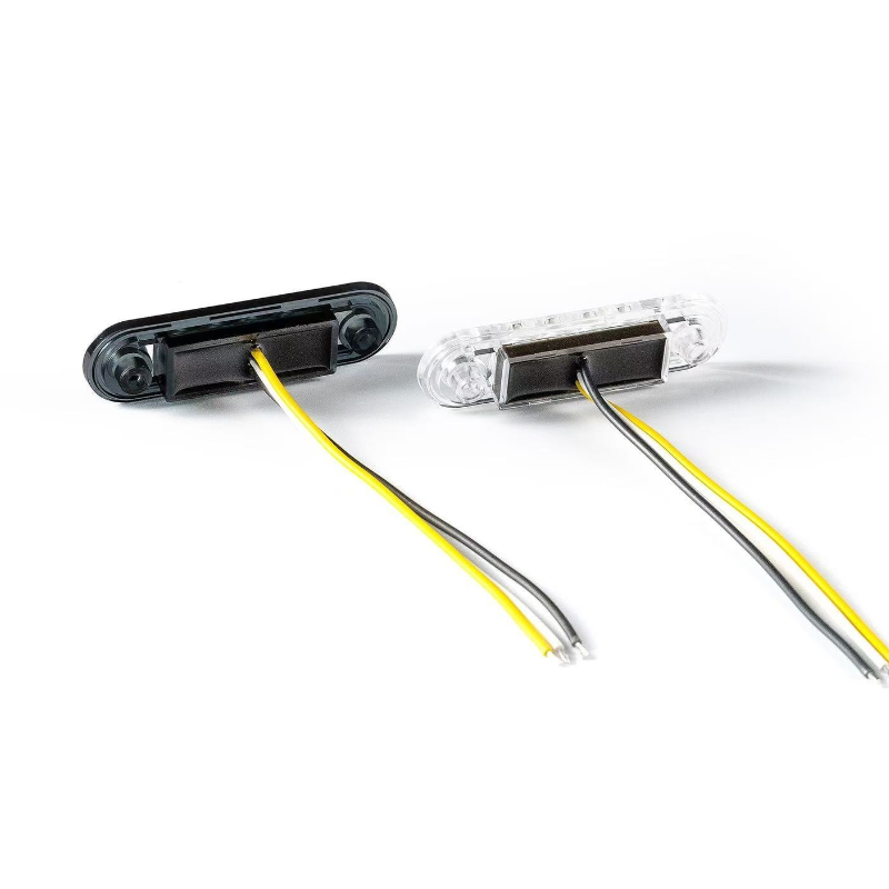 High Quality 4LED 12V/24V Amber Red White Side Marker Truck Light Indicator Signal Position Lamp for Trailer Lorry
