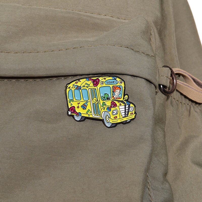 Funny School Bus Enamel Pin Cute Brooch Pines Lapel Pins Badge on Backpack Clothing Accessories Fashion Jewelry Friends Gifts