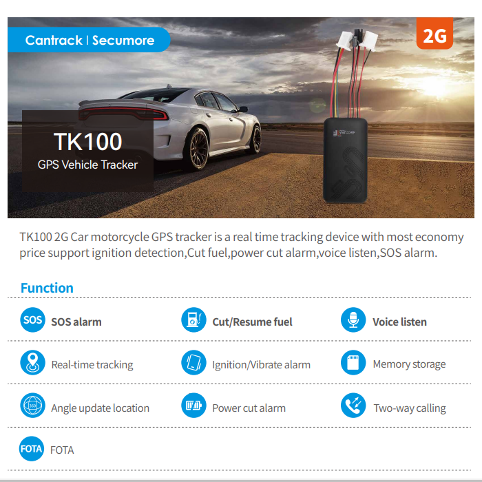 TK100 Remote Listening Monitor Gps Para Automovile Gps Tracking Vehicle Car