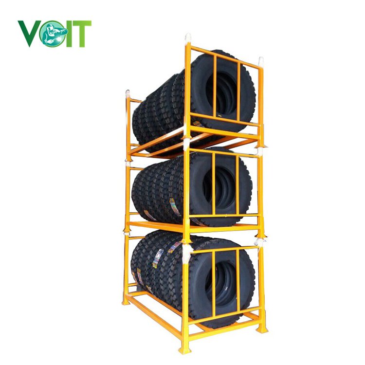 VOIT Stacking Durable Light Truck Tire Warehouse Storage Metal Tyre Racking