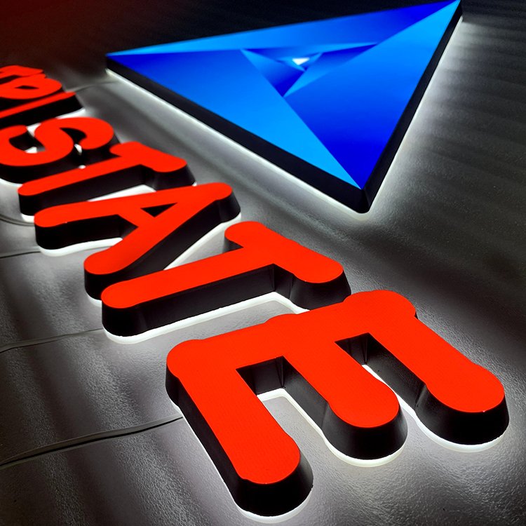 3D Acrylic Electronic Letters Light Signs Custom Advertising Store Front Logo Led Business Signs