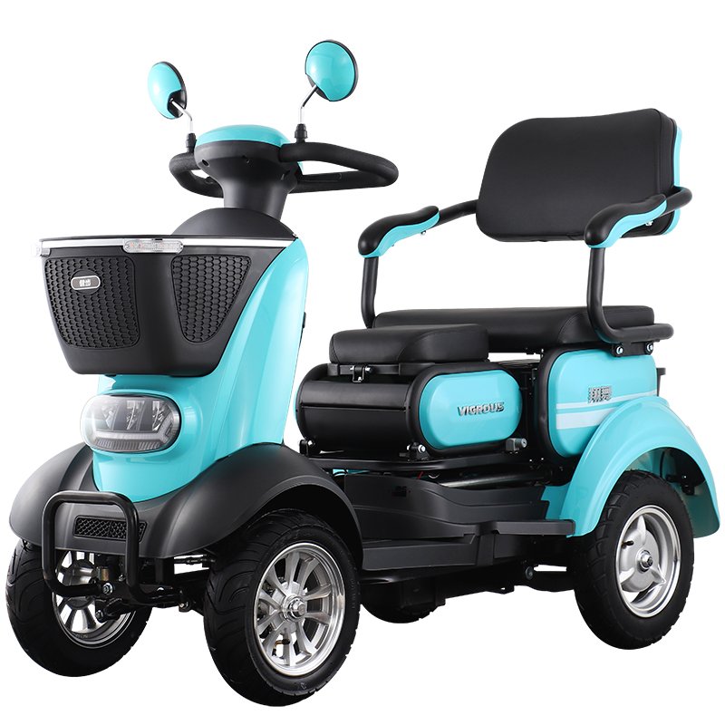 Xiangwu Two-seat Hooded Electric Vehicle Electromagnetic Brakes Elderly Disabled Rides Electric Tricycle