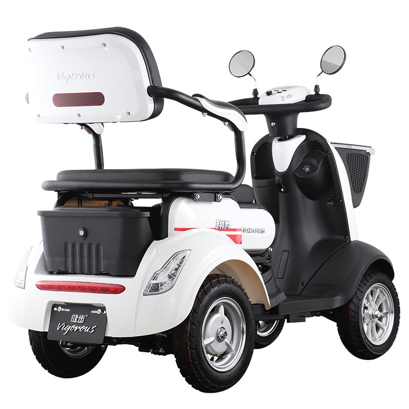 Xiangwu Two-seat Hooded Electric Vehicle Electromagnetic Brakes Elderly Disabled Rides Electric Tricycle