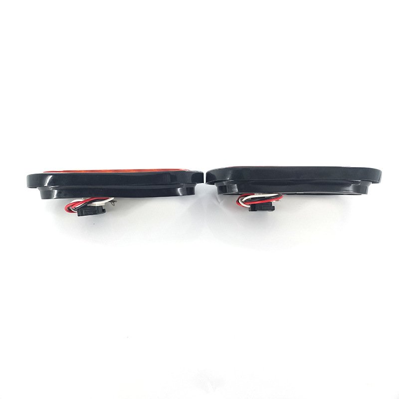 10 LED Oval Trailer Tail Lights Rubber Mount 12v 24 LED Stop Turn Brake Lamp Side Marker Light Waterproof for Truck Vans Suv