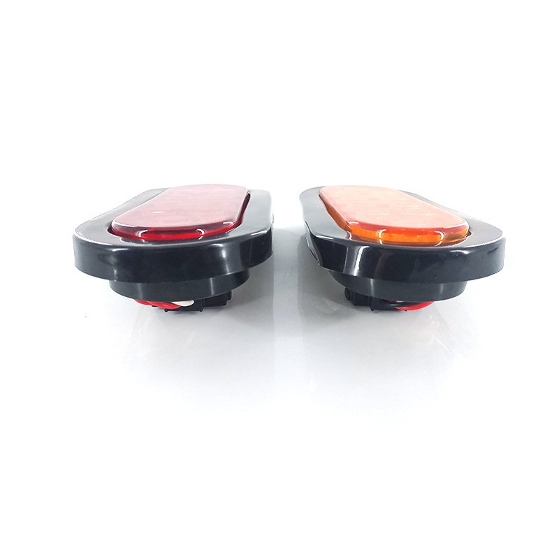 10 LED Oval Trailer Tail Lights Rubber Mount 12v 24 LED Stop Turn Brake Lamp Side Marker Light Waterproof for Truck Vans Suv