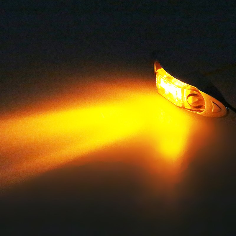 12-24V 3 LED Side Marker Lights Warning Tail Light Auto Car External Lights for Trailer Truck Lorry Yellow White Red