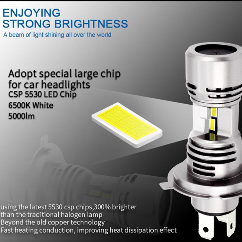 Factory Producer H4 Led Motorcycle Headlight Bulb AC DC 30V 5000LM 9003 HB2 HI/Lo Beam 30W Motors E-bike Scooter LED Headlamp