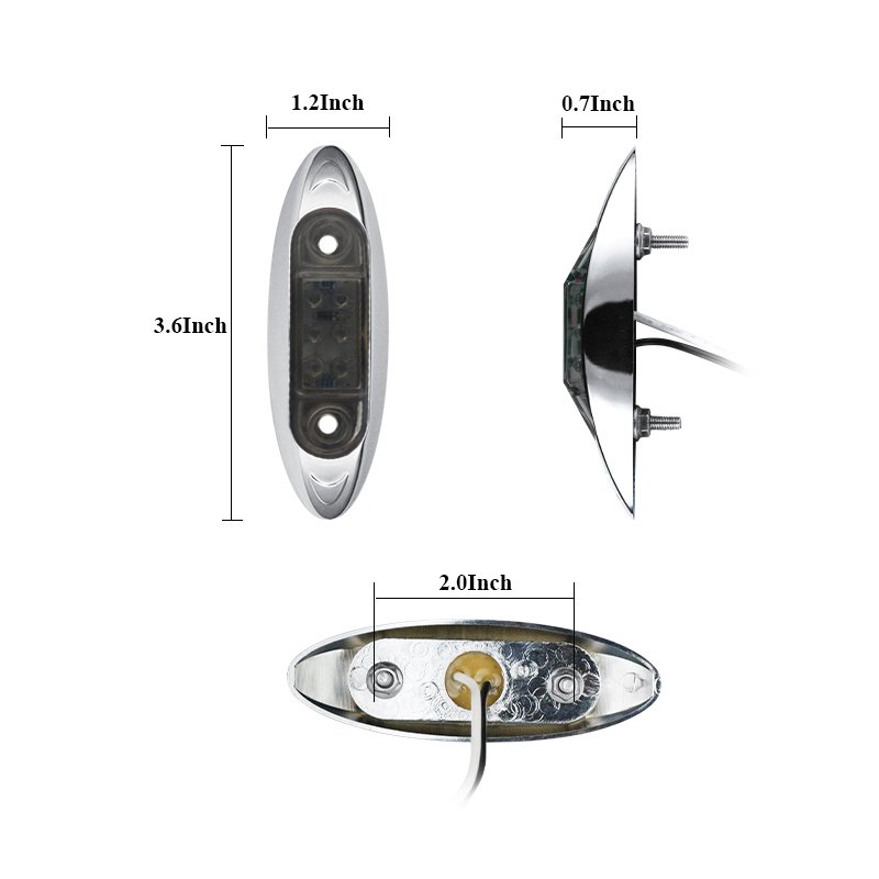 Factory Direct Price Clearance Light Smoke Dark Lens Illuminated Decora Truck Trailer Bus Side Marker Light