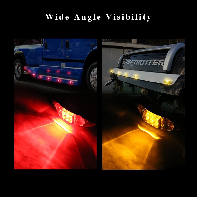Factory Direct Price Clearance Light Smoke Dark Lens Illuminated Decora Truck Trailer Bus Side Marker Light