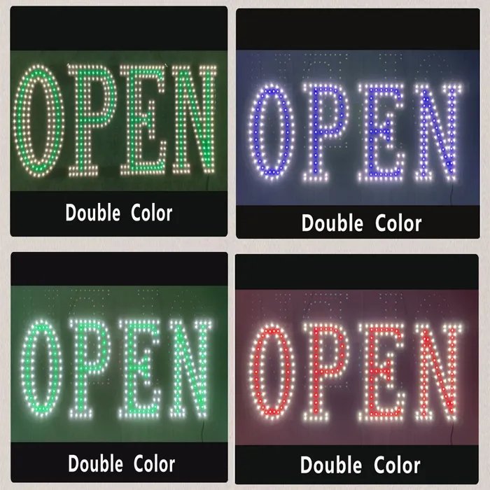 New Injection Product Bright Display Store Sign LED Open Sign Board for Business Window Electronic Sign