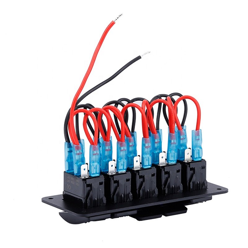12V 5 Gang Rocker Boat Marine 12V 24V Switch Panel Boat Switch Panel RV Yacht Accessories Car Switch Panel